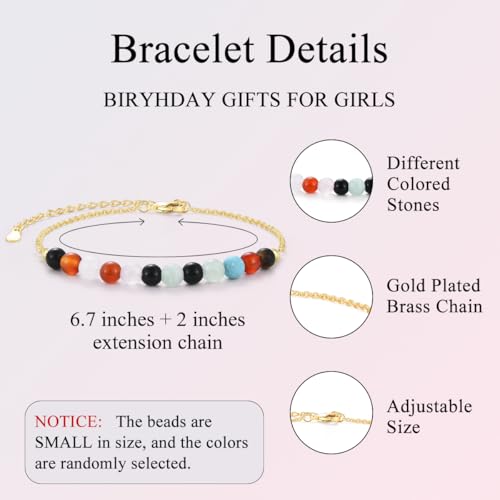 10-21 Year Old Girl Birthday Gifts, Happy 10th-21st Birthday Decorations Beaded Bracelet Gifts for Girls with Cards4