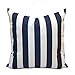 565pir Housse de Coussin à Rayures Bleu Marine et Blanc Lulu