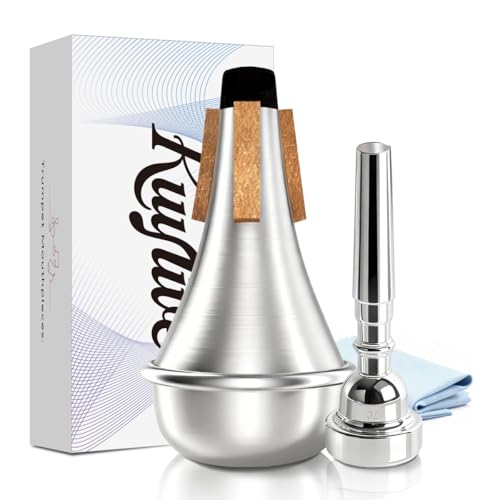 Kuylive - Boquilla de trompeta 7C con silenciador de aluminio ligero para talmpeta de práctica para...