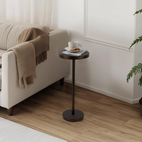 Mesa de centro pequeña ZYDLMBJL auxiliar redonda para bebidas 4