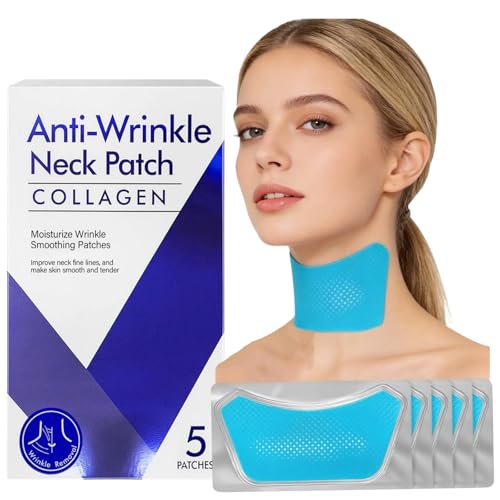 QUOBO Neck Wrinkle Patches, 5PCS Anti Wrinkle Neck Tapes Improve the Appearance of Fine Lines,...