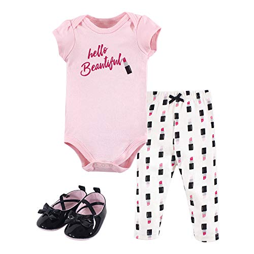 Image of Little Treasure Unisex Baby Cotton Bodysuit, Pant and Shoe Set