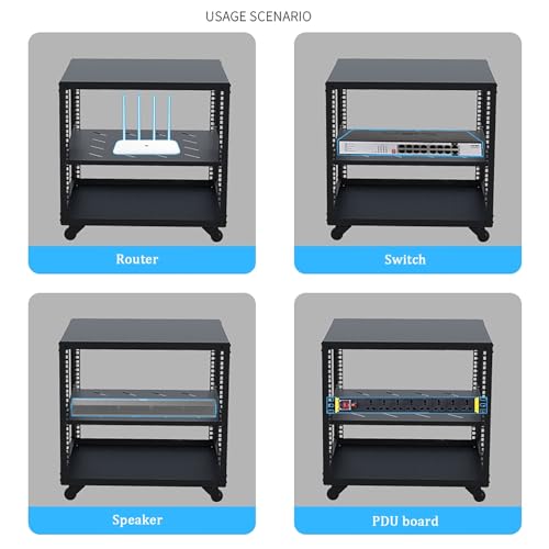 Soporte metálico móvil para multimedia con ruedas miniatura 7