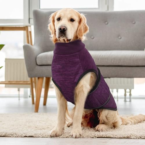 Image of Dog Anxiety Vest - Purple, Small - Soft Breathable Dog Firework Anxiety Relief Jacket for Thunderstorms, Pomeranian, Bichon, Beagle