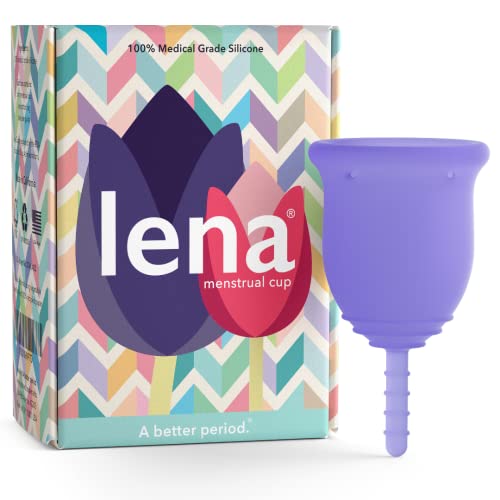 Lena Menstrual Cup | Small - Light To Heavy Menstruation Flow | Beginner Period Cups Reusable | Tampon And Pad Alternative | 12 Hour Wear Feminine Care Soft Cup | Made In Usa | Purple #TOP7