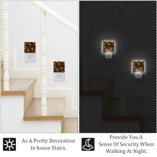 Lámpara de noche LED pack de 2 con sensor luz crepuscular miniatura 6