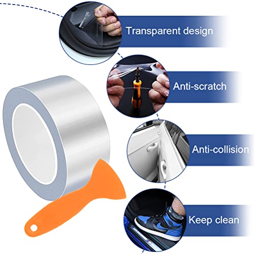 Lackschutzfolie Transparent, Kantenschutz Schutzfolie Auto Folie Selbstklebend, Universal Lackschutzfolien Autotür Auto Einstiegsleisten Aufkleber Blasenfrei für Auto Fahrrad Motorrad (5cm x 10M)
