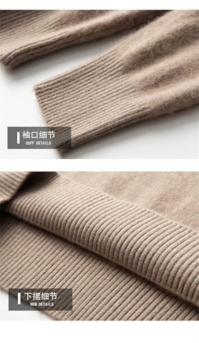 Men Mink Cashmere Sweater Casual Collar Knitted Pullover Long Sleeved Thick Pullover Slim Fit High Collar Sweater3