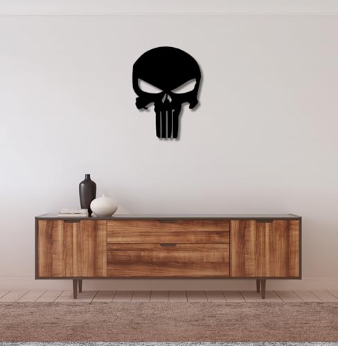 Image of TWIGGY Superhero 6mm MDF Wooden Wall Decor Art for Home, Office, or Gaming Room, Gift, Anime (pack of 1 | The Punisher)