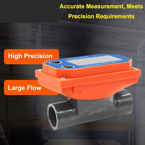 Medidor de flujo digital de PVC DN32 con batería para tuberías de agua y riego 5