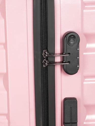 Image of Teakwood 76 CM Unisex Trolley Bag for Travel, Hard Cabin Trolley Large Travel Suitcase Bag, Lock System 360 Degree 8 Rotating Wheels (76 CM, Rose)