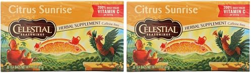 Celestial Seasonings Citrus Sunrise Herbal Supplement Tea, 20 Count (Pack