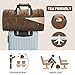 Wildroad Waxed Canvas Genuine Leather 50L Waterproof Duffle Bag - Vintage Travel Weekender Overnight Carry On