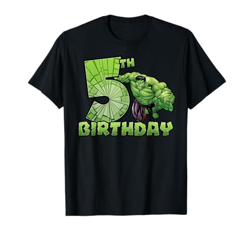 Marvel Avengers Hulk Smash 5th Birthday T-Shirt - image 1