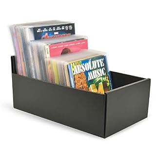 3L Boîte de Rangement Noire pour Pochettes de CD, DVD, Blu-Ray – Contenance Optimale 80 Disques – 26×8,5x16cm – 1 pc… - Les Beatles, Paul McCartney, John Lennon, RIngo Starr, George Harrison