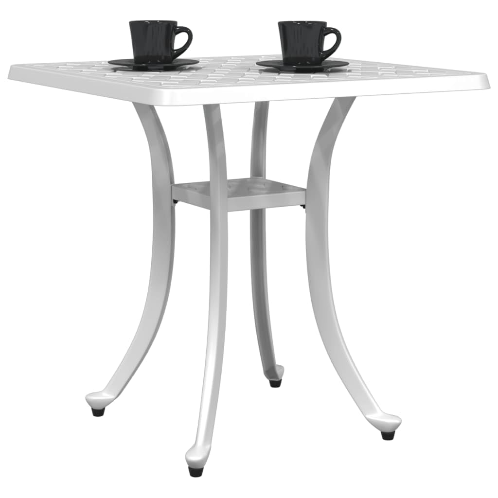 M400K821 - Mesa de jardín de Aluminio Fundido, Color Blanco, 53 x 53 x 53 cm, para pícnic, Barbacoa, jardín, Camping, Boda, Catering