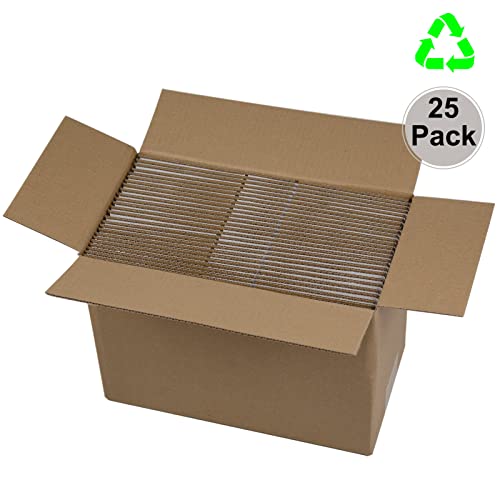 Image of 7x5x4 Inches Shipping Boxes, White Corrugated Cardboard Boxes for Small Bussiness, 25 Pack