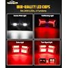 Partsam LED Wireless Trailer Lights Kit Magnetic Towing Tail Lights 58LED Universal Stop Turn Running Light with License Plate Light for Towing Trucks Trailers IP67 Waterproof 10-30V