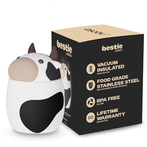 Asobu Bestie - Contenitore per alimenti, motivo: mucca