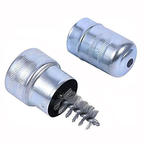 ANCLLO Cepillo de limpieza de terminales de batería, 8 cm/3,15'de longitud Limpiador de terminales de bornes de batería de coche Cepillo de suciedad y corrosión Herramienta de limpieza manual