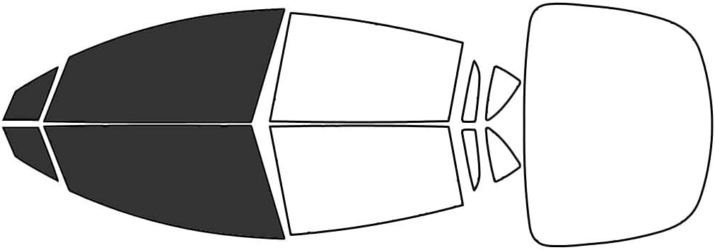 Rvinyl Window Tint Kit Compatible with Tesla Model X 2016-2022 - Black 20% - Single Ply No Bubble Film - Do it Yourself Vehicle Front Precut Kit