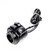 Motorcycle Horn Switch Control + Brake Master Cylinder Clutch Levers + CNC 1 Handlebar Hand Grips Compatible with 1996-2012 Harley Softail Dyna Sportster (Black)