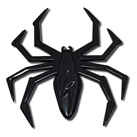 Elektroplate Exclusive Metalhead Collection Black Spider All Metal Emblem for Cars, Trucks, and All Auto | Universal Fit at 3.3" x 3.3" | Weatherproof Cover