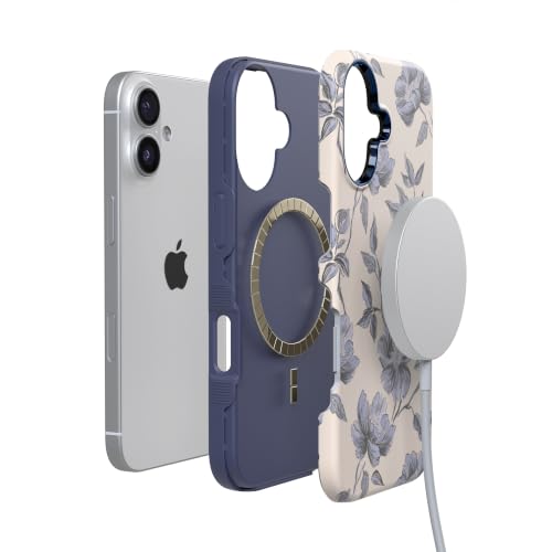 Casely iPhone 17 Case | Ink & Iris | Vintage Floral | Bold Protective Design | Compatible with MagSafe by Casely - Used condition - Image 3