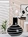 Produktbild GILDE Deko Vase schwarz weiß - Moderne Dekovase Dekoobjekt Glasvase Blumenvase handgefertigt aus Farbglas - Höhe 28 cm