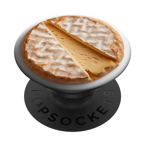 Cheese Lovers Designs Mont d'Or: Creamy Luxury PopGrip with Swappable Top & Wireless Charging, Black