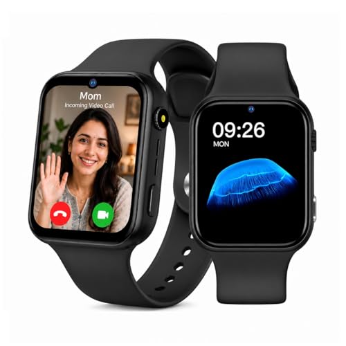 Image of SeTracker Kids Smart Watch for Boys Girls - L1G | 4G /5G SIM Support, GPS Tracking, HD Video Calling | Parental Control, Safe Zone Alert, SOS, Voice Chat, Class Mode | Ideal Gift for Kids - Black