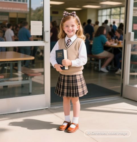 Image of PHIRAMIN Toddler Girl Mary Jane Student Oxford Shoes-Little Girl School Uniform Shoes for Wedding Party