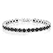 Sparkling Multi-Color Round Cubic Zirconia CZ Women's Tennis Bracelet (7.50 cttw, 7 Inch), Black