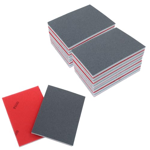Marvexi 20Pcs 600 Grit Sanding Sponge, 4\" x 3\" Soft and Cozy Sponge Wet Dry Sandpaper, Ultra Fine Grit Sanding Sponge for Smooth Finishing