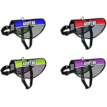 Adopt ME Dog mesh Vest Harness Cool Comfort Nylon for Dogs Small Medium Large Purchase with 2 Reflective Adopt ME pathces. Please Measure Your Dog Before Ordering