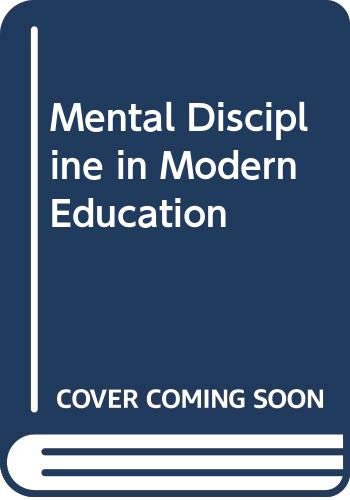 Mental Discipline in Modern Education 0299016749 Book Cover
