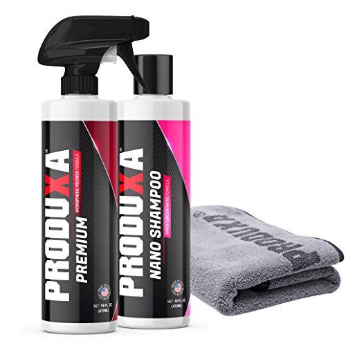 PRODUXA Premium Super Gloss Shine Spray (1) - PRODUXA Ph-Balanced Detox Car Wash Sabonete & Shampoo