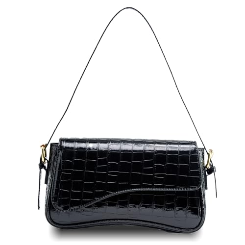 Image of Shoulder Bag for Women Trendy Purse PU Leather Hobo Handbags Clutch Saddle Bag with 2 Removable Stra