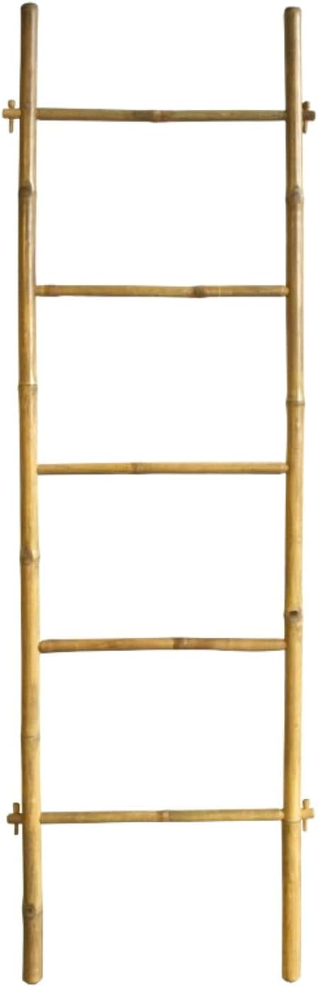 HOMCOM Échelle Porte-Serviettes 49 X 167,5 Cm 4 Barres Acier Noir - Gain De Place Pour Serviettes Et Vêtements