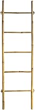 Box and beyond - Towel Rail - 180 x 55 x 4 cm - Natural Bamboo - Ladder 5 Drying Bars - Bathroom, Laundry Room, Bedroom - Bohemian Style