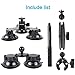 PellKing Suction Car Mount for Insta360 x5,x4, x3, x2, x,One RS,R Compatible with GoPro Max DJI OSMO 360 Camera 5 in 1 Suction Mount Kit for Action Cameras (Includes 44.9-inch Selfie Stick)