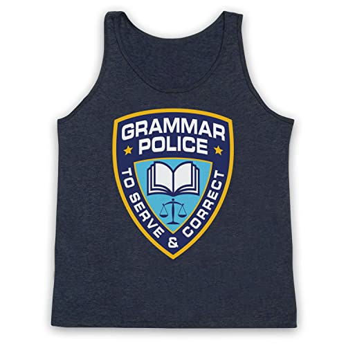 Grammar Police débardeur sans manches My Icon Art Clothing pour hommes en coton