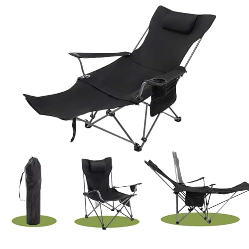 Recopilación de Sillas plegables de tela los más solicitados. 42 Silla Plegable para Exteriores,2 en 1 Silla Reclinable Plegables,Sillas Portatil Camping,Camastro Portatil con Portavasos,ReposacabezasReposabrazos y Bolsa de Almacenamiento,para...