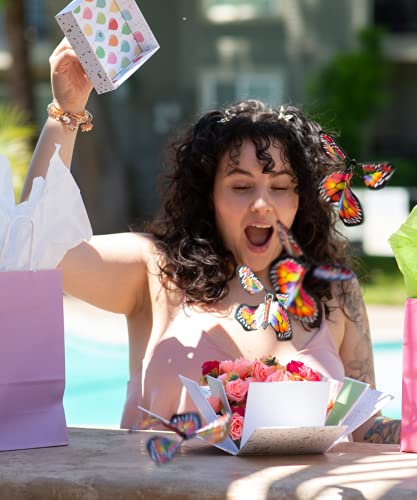 Send A Cake Explosion Box Gift With Flying Butterfly Surprise- Birthday, Holiday, Special Occasion – Birthday Treat For Women, Men, Adults, Kids #TOP2