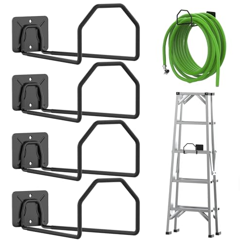TORACK-4-Pack-Garden-Hose-Holder-Heavy-Duty-Wall-Mount-Water-Hose-Hanger TORACK 4-Pack Garden Hose Holder, Heavy Duty Wall Mount Water Hose Hanger - Image 1