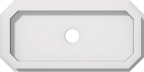 Miniatura 146 de Ekena Millwork CMP36X18ED-03000 Medallones de techo de uretano contemporáneo de PVC de grado arquitectónico Emerald 36"W x 18"H x 3"ID x 12 1/2"C x