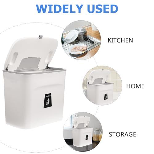 Caneca de basura de pared Toyvian 7L blanca miniatura 3