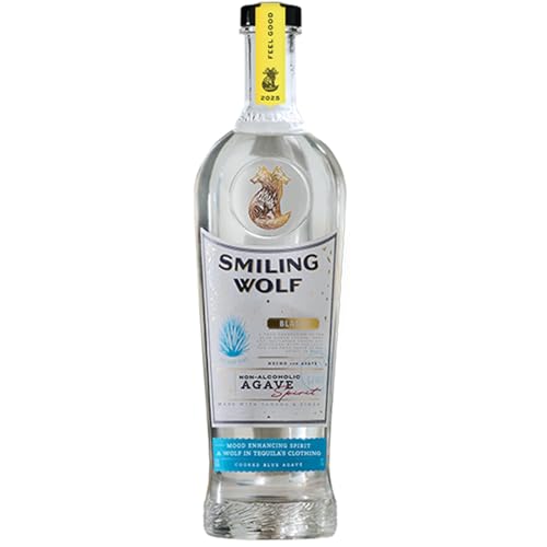 Smiling Wolf Agave | Feel Good | Alcohol Alternative | Functional Alcohol Free Tequila | Mood Enhancing Spirit with Natural Nootropics & B Vitamins | Premium Non Alcoholic | 700ml Bottle