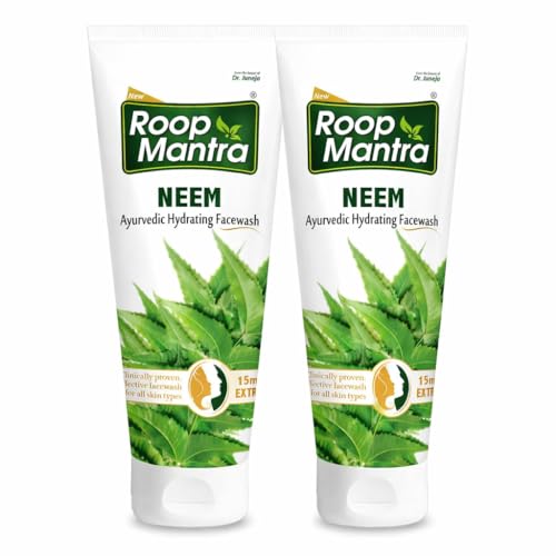 Image of Roop Mantra Ayurvedic Neem Face Wash for Oily & Acne Prone Skin | Oil Control, Remove Impurities And Prevents Pimples For Men & Women 115ml (Pack of 2)