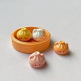 Miniature Dim Sum Steamer Basket Set, 5-Piece Dollhouse Decor